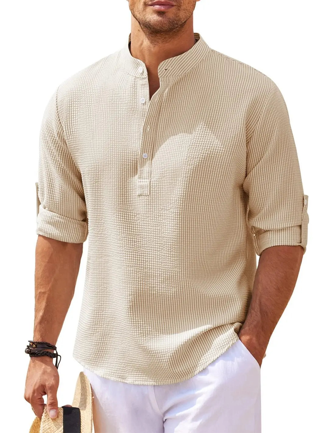 Camisa de Linho Beach Wear