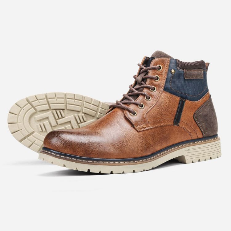 Bota Masculina De Couro Rústica