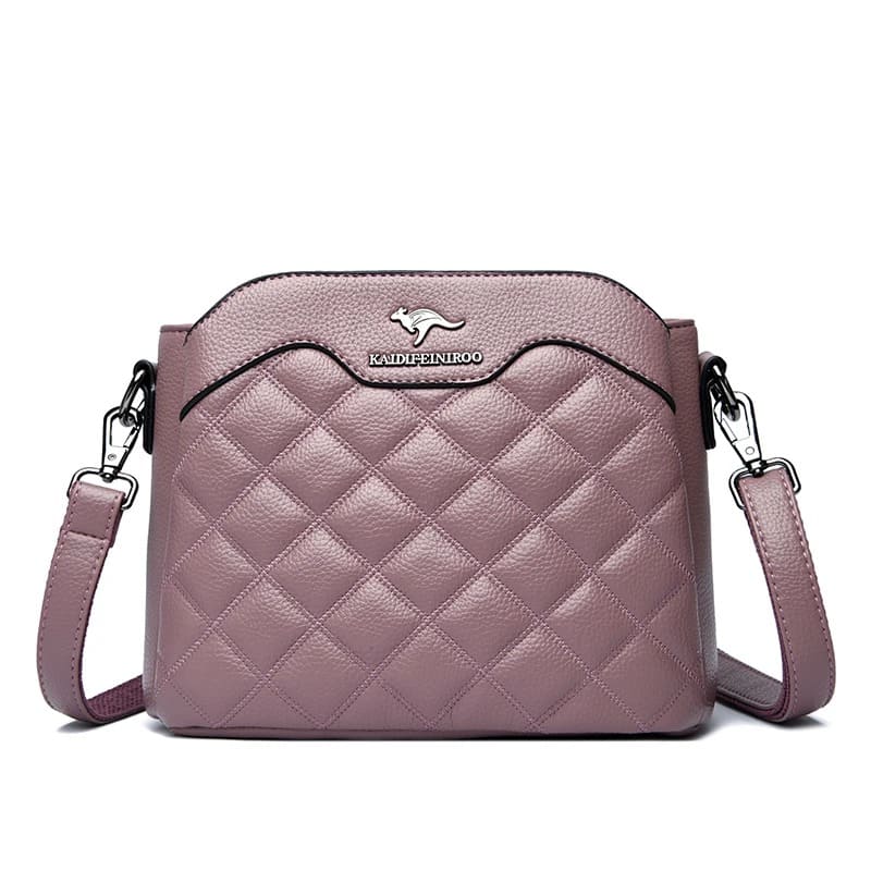 Bolsa Crossbody de Couro Macio Alta Qualidade