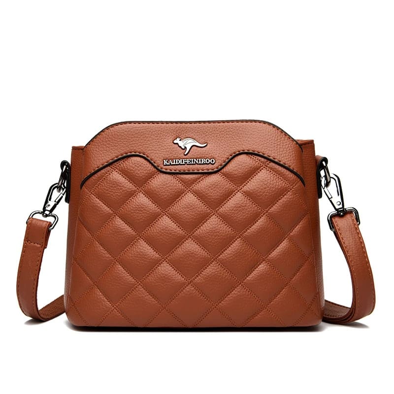 Bolsa Crossbody de Couro Macio Alta Qualidade