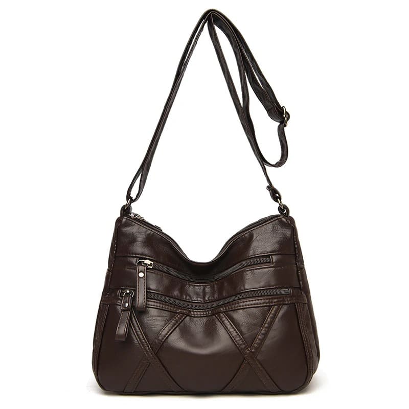 Bolsa de Couro Macio Crossbody para Mulheres